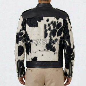 Good Quality <b>Men</b> Cowhide Leather <b>Jacket</b> OEM Manufacturer Wholesale Solid Pattern Classic Real Genuine <b>Jacket</b> - Product Image 2