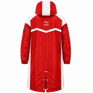 Outdoor Performance Swim Parka Custom Logo Windproof Waterproof Fleece Lined <b>Changing</b> <b>Coat</b> for Swimmers Teams and Coaches - Product Image 4