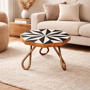 Handmade Eco-Friendly <b>Resin</b> Inlay Irregular Cake Stand with Metal Legs Reusable Dishwasher Safe for Dessert Chocolate Display - Product Image 2