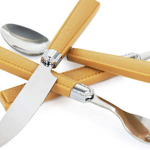 Couverts en acier de portabilité avec logo personnalisé exquis, fabriqués à la main, élégants pour votre cuisine et votre table, ensemble de haute qualité - Product Image 3