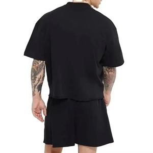 T-shirt personnalisé pour homme, col rond, manches courtes, effet délavé, épaules tombantes, coupe ample et carrée, 100% coton peigné épais, séchage rapide - Product Image 4
