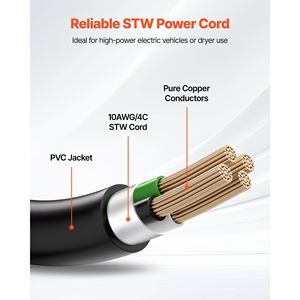 Cavo Adattatore Sdoppiatore a Y NEMA 14-50 da 50 Ampere, 4 Poli 240V per RV/EV, da NEMA 14-50P a Doppia Presa 14-50R, Grip H - Product Image 4