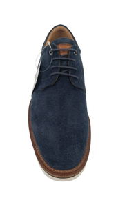 Chaussures habillées en daim pour hommes à bout rond et lacets, bleu marine, semelle intermédiaire en EVA, semelle extérieure en caoutchouc, toutes saisons - Product Image 2