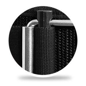 Cinturón de levantamiento de pesas de nylon resistente, negro y flexible, con hebilla de acero de liberación rápida y logotipo personalizado para hombres y mujeres - Product Image 5