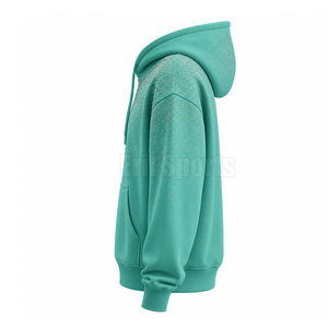 Professional Manufacture Solid Color Men's <b>Rhinestone</b> Hoodies 100% Cotton Winter Custom Design Breathable Soft <b>Fabric</b> - Product Image 3