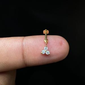 Delicate Lab Grown Diamond Stud Earring In 14K Gold For Conch And <b>Helix</b> Ear Jewelry - Product Image 6
