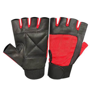 High Quality Half-Finger <b>Leather</b> Gym Gloves Lightweight Comfortable Non-Slip Non-Wrist Wrap for Weightlifting Cycling - Product Image 1