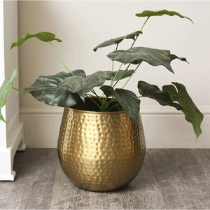 Durable Gold Metal Flower Planters Round Shape Home Outdoor Garden <b>Accessories</b> Balcony Patio Flower Pots & Planters - Product Image 4