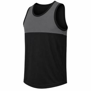 <b>Men's</b> <b>Black</b> Gray Sporty Fit O-Neck Sleeveless <b>Tank</b> <b>Top</b> Knitted Polyester Eco-Friendly Breathable Quick Dry Workout - Product Image 3