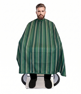 Capa de Corte de Pelo Antiadherente, Capa de Barbero Impermeable de Poliéster con Rayas |   Capa de Barbero para Sublimación - Product Image 6