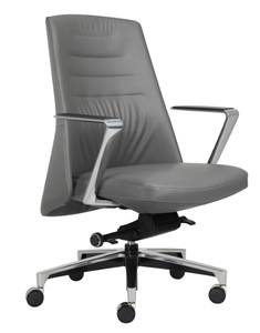 Chaise de bureau ergonomique moderne en cuir pour bureau, étude ou atelier - Product Image 4