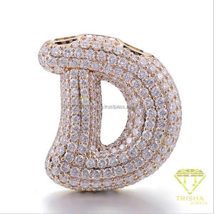 Pendentif Alphabet D Moderne avec Diamant Moissanite Brillant – Bijou Initial Élégant pour Hommes et Femmes – Vente en Gros - Product Image 5