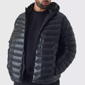 Chaqueta de Invierno Personalizada para Hombre de la Mejor Calidad, Chaqueta Acolchada de Lana Ecológica Informal Premium con Cierre, Cuello Alto y Capucha, Resistente al Viento, 100% Lana, 300g - Product Image 1