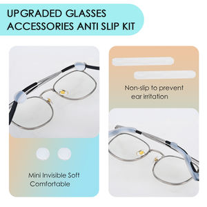 Kit de réparation de lunettes amélioré, comprenant un tournevis magnétique 5-en-1, des plaquettes de nez pour lunettes, des supports d'oreille pour lunettes et des pinces. - Product Image 4