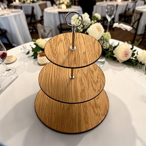 Heart Shape Wooden Three Tier Cake Stand Decorative Dessert Display Ideal For Wedding Birthday And Party Decor From India - Product Image 3