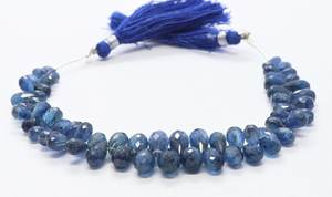 AAA Natural <b>Blue</b> Kyanite Faceted Teardrop Shape <b>Beads</b> Necklace 4x6-5x11MM Kyanite Gemstone <b>Beads</b> 7 Inch Drop Shape Kyanite <b>Beads</b> - Product Image 4