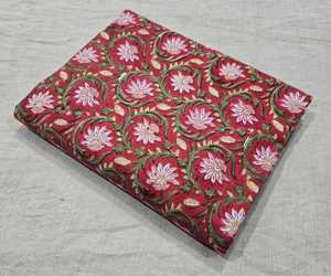 Tela de algodón reutilizable con estampado floral ecológico, diseño personalizado, estampado a mano, proveedor de pedidos al por mayor. - Product Image 1