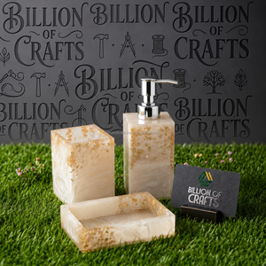 Collection d'accessoires de salle de bain contemporains en résine : Distributeur de savon, gobelet, porte-savon – Décoration de luxe pour l'hôtellerie - Product Image 4