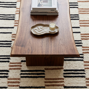 Modern Handwoven Jute Geometric Rug <b>Cream</b> Black Brown Flatweave Anti-Slip Textured Stripe Pattern Living Room Home Decor - Product Image 5