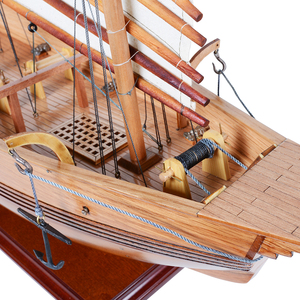 Modelo de Barco Chino de Madera, Miniatura Tradicional Vintage para Decoración Náutica del Hogar, Regalo Empresarial, 68.6Lx17.8Wx62.23H cm - Product Image 6