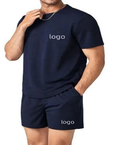 Conjunto de Verano para Hombre, Camiseta con Pantalones Cortos a Juego, Conjuntos Deportivos para Hombre, Camiseta y Pantalones Cortos para Hombre, Mujer y Unisex / Corsé Deportivo - Product Image 1