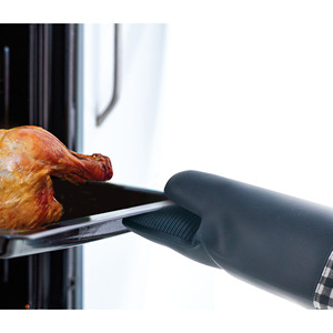 Guanto da Cucina Vichy Nero con Polsino a Quadretti, Resistente al Calore, Protezione per Cucinare - Product Image 2