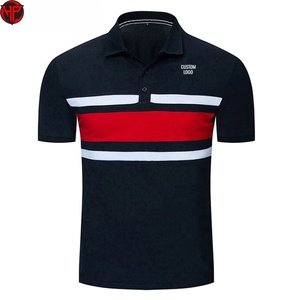 Camiseta Informal de Manga Corta para Hombre Hexaplus Industries, Color Negro, Rojo y Blanco, Tejido de Poliéster Transpirable, con Logotipo Personalizado - Product Image 1