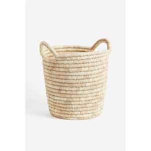 Cesta de Almacenamiento de Paja Tejida a Mano con Diseño Calado para Macetas - Organizador Versátil de Artículos Diversos con Asas Integradas - Product Image 3