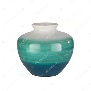 Colección actualizada Vietrustic: Florero de bambú hilado con diseño floral colorido para decoración de sala de estar, florero para plantas - Product Image 2