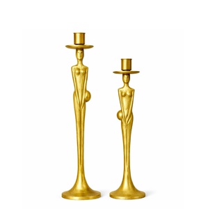 Classic <b>Tall</b> Gold Candle Holder Elegant Metal Candle Stand Luxury Wedding Centerpiece <b>Table</b> Decor Traditional Style Home Decor - Product Image 2