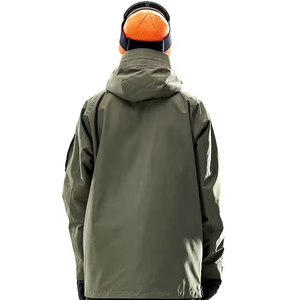 Chaqueta de Esquí con Capucha para Hombre, Impermeable, Transpirable, con Aislamiento Sintético, Cierre de Cremallera, Color Verde Oliva, Ropa para Exteriores - Product Image 2