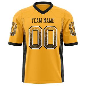 Vente en gros de maillots de football américain personnalisés, t-shirts streetwear, 100% polyester, impression par sublimation, maillot de football en mesh, t-shirt - Product Image 2
