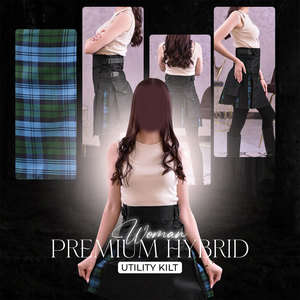 Kilts Híbridos de Tartán Campbell Antiguo para Mujer, los Más Vendidos, Kilts Tradicionales Escoceses de la Tierra Alta - Product Image 2