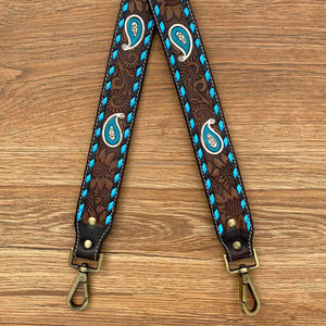 Nuevo superventas correa de monedero de repuesto occidental de cuero mecanizado a mano personalizada y correa de cámara con broches de presión de acabado de latón antiguo - Product Image 2