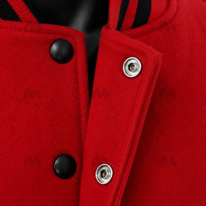 Custom Logo High-Quality <b>Varsity</b> <b>Jackets</b> <b>Vintage</b> Washed Tan Canvas Embroidered Logos Wool Leather Sportswear Factory Price - Product Image 6