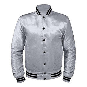 Chaqueta Bomber de Béisbol Universitaria para Hombre, Personalizada OEM, de Alta Calidad, Estilo Varsity Delgado de Cuero con Bordado Chenille y Letras - Product Image 3