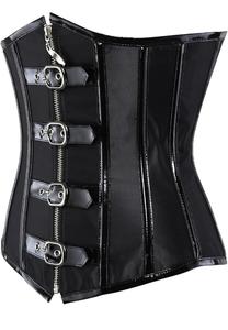 คอร์เซ็ตของผู้หญิงวินเทจชุดกระชับสัดส่วนเซ็กซี่แบบโอเวอร์บัสท์คอร์เซ็ทหนังระบายอากาศทันสมัยสำหรับขนาดใหญ่พิเศษ - Product Image 2