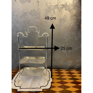 Metal Customizable Size Eco-Friendly Elegant Design <b>3</b> <b>Tier</b> <b>Cake</b> <b>Stands</b> Tools for Hotel Restaurant Birthday Celebrations <b>Cakes</b> - Product Image 3