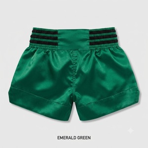 Shorts de boxe bleu foncé unisexe, coupe régulière, en polyester extensible léger, pour Muay Thai, avec tissu anti-humidité 2026 - Product Image 4