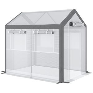 Esportazione 8 'l X 6 'W X 7.4' H Walk-In Tunnel serra con finestre avvolgisole e porte con cerniera copertura meteo per giardino - Product Image 1