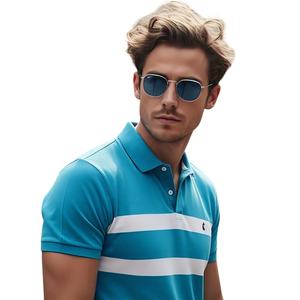 Camiseta de Manga Corta Informal, Transpirable, de Algodón Grueso, Estilo Vintage Lavado, Talla Grande Personalizada para Hombre - Product Image 1