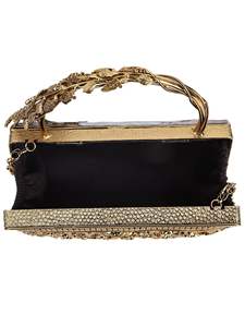 Pochette artisanale en nacre la plus vendue avec poignée en feuille d'or pour soirées, mariages et fêtes – Disponible dans le monde entier - Product Image 2