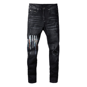 Jeans Rotos de Alta Calidad para Hombre, Estilo Urbano, Primavera-Verano, Diseño Hip Hop, Denim Lavado, Venta al Por Mayor - Product Image 6