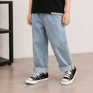 Pantalons longs pour garçons de style coréen, 95% coton, 5% élasthanne, tissés, respirants, confortables, à porter au quotidien - Product Image 4