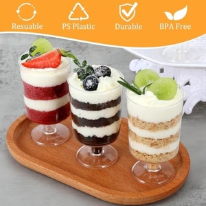 Elegantes Vasos Desechables Cuadrados de Plástico Transparente de 150 ml para Postres, Mini Parfaits, Mousse, Pudín, con Tapa Abatible, Aptos para Congelador, Ideales para Fiestas - Product Image 5