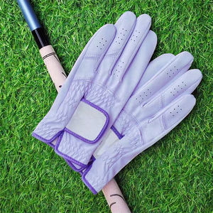 Gants de golf en cuir de haute qualité pour adultes, tissu respirant, épissures élastiques, antidérapants, doux, avec sangles réglables - Product Image 5