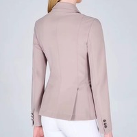 Chaqueta de Competición Ecuestre para Mujer, de Alta Calidad, Poliéster/Algodón, con Cuentas, Personalizable, Transpirable, de Secado Rápido, para Montar a Caballo