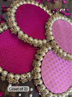 Vente en gros de centre de table moderne fait main de haute qualité pour Diwali, plateau Rangoli, décoration intérieure, fête de mariage indienne, en bois