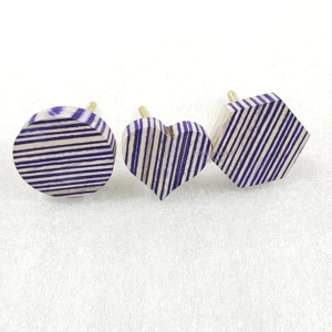 Palm Wood Door Knob Cabinet <b>Drawer</b> <b>Pull</b> Handles with <b>Brass</b> Frame Hardware Kitchen Furniture Handles & Knobs - Product Image 6