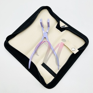Pinzas para Extensiones de Cabello con Cinta Adhesiva, Color Morado, con Estuche, Pinzas para Aplicación y Sellado de Extensiones de Cabello - Product Image 1